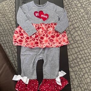 Ricrac & Ruffles Valentine Romper